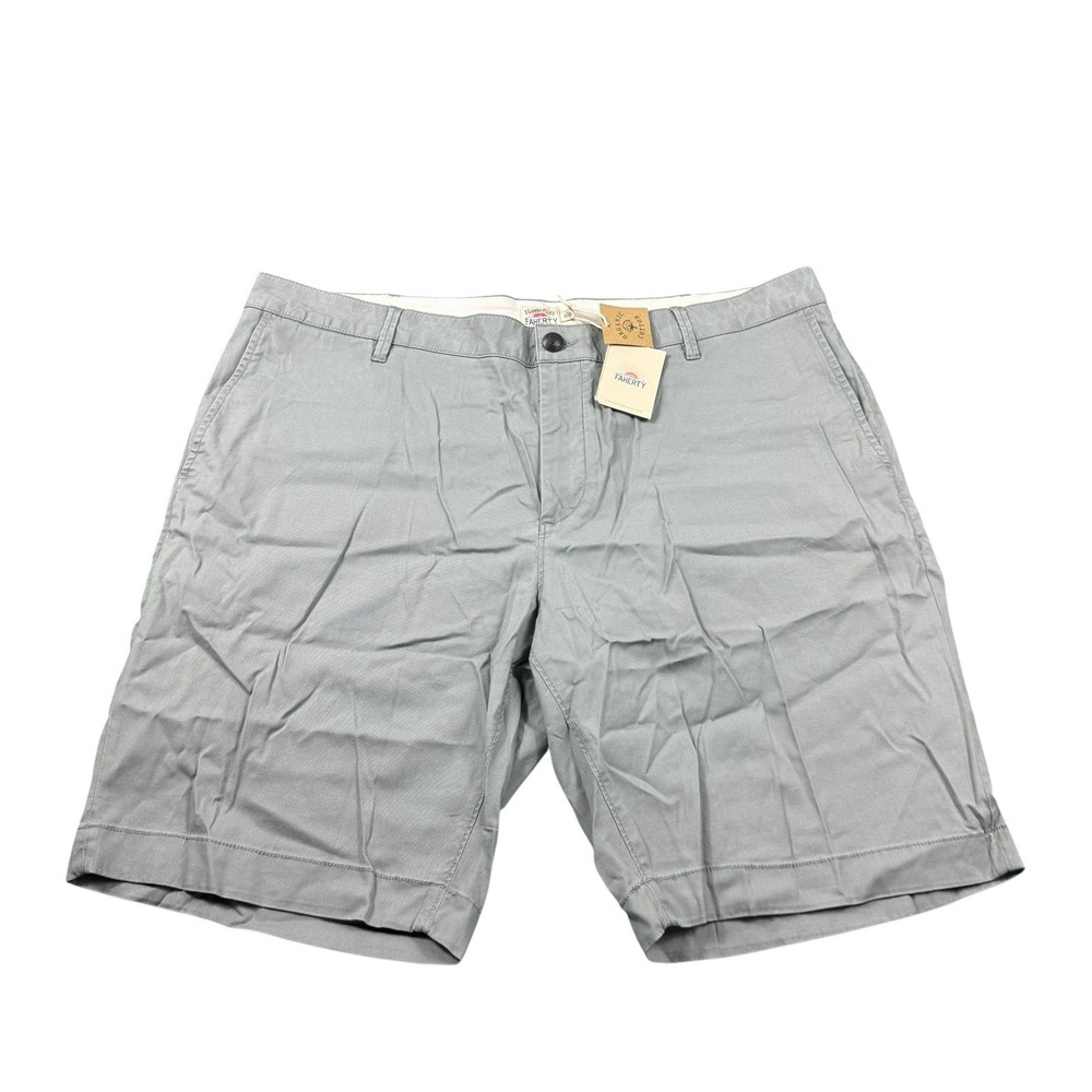Faherty Island Life Short Fog Grey Organic Cotton Chino MBS2106 Mens 40 NWT